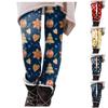 Women Fashion Christmas Print High Strength Elastic Belly Soft Leggings
