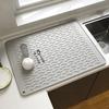 Silicone Dish Draining Mat 40 X 30cm Sink Pad Pot Dish Cup Pad Dish Drying Mat  Kitchen