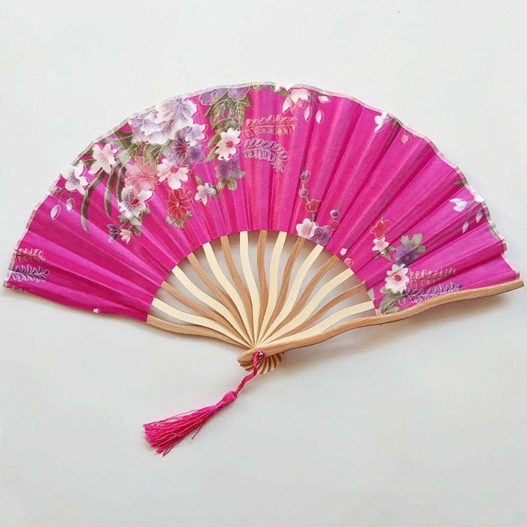 Style Bamboo Wooden Personalized Flower Home Decoration Dance Hand Fan Folding Fan Fan Crafts