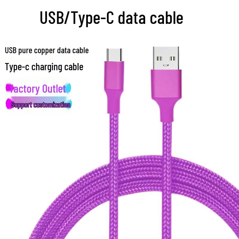 Кабель USB Type-C для быстрой зарядки Android - Высокий ток 3А, Алюминиевый сплав, Передача данных