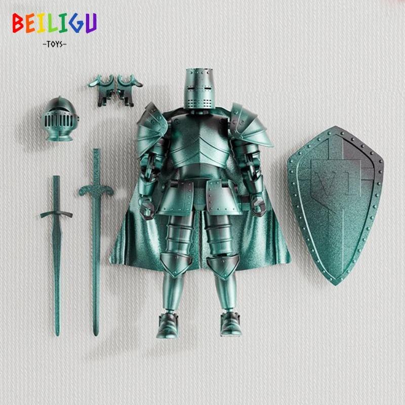 Средневековый Рыцарь Многосуставные Подвижные DIY Фигурки Действия Оружие Воин Робот Меч Щит Конструктор Игрушка Детский Праздничный Подарок