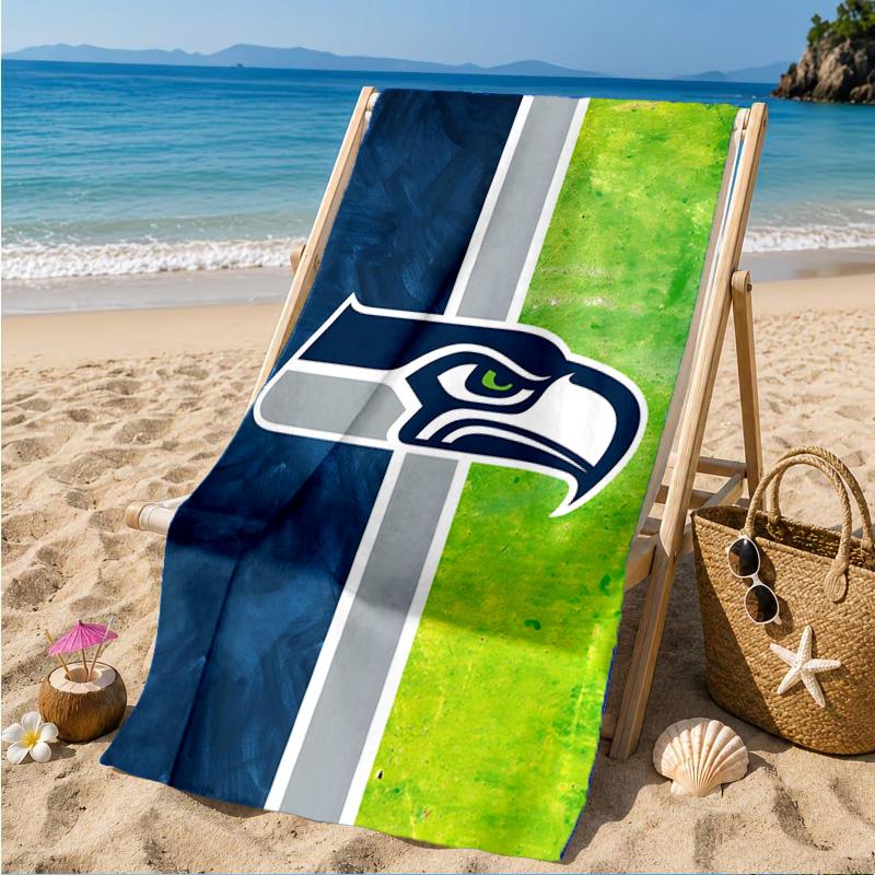 Seahawks Team Spirit Beach Towel, Quick-drying, Easy to Care for, Suitable for Both Fitness and Beach Vacations,Sports Essential