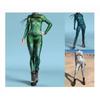 Women Sexy Fish Scale Jumpsuit Mermaid Cosplay Armor Zentai Suit Costume Xmas New Year Party Shows Bodysuit Front Zipper