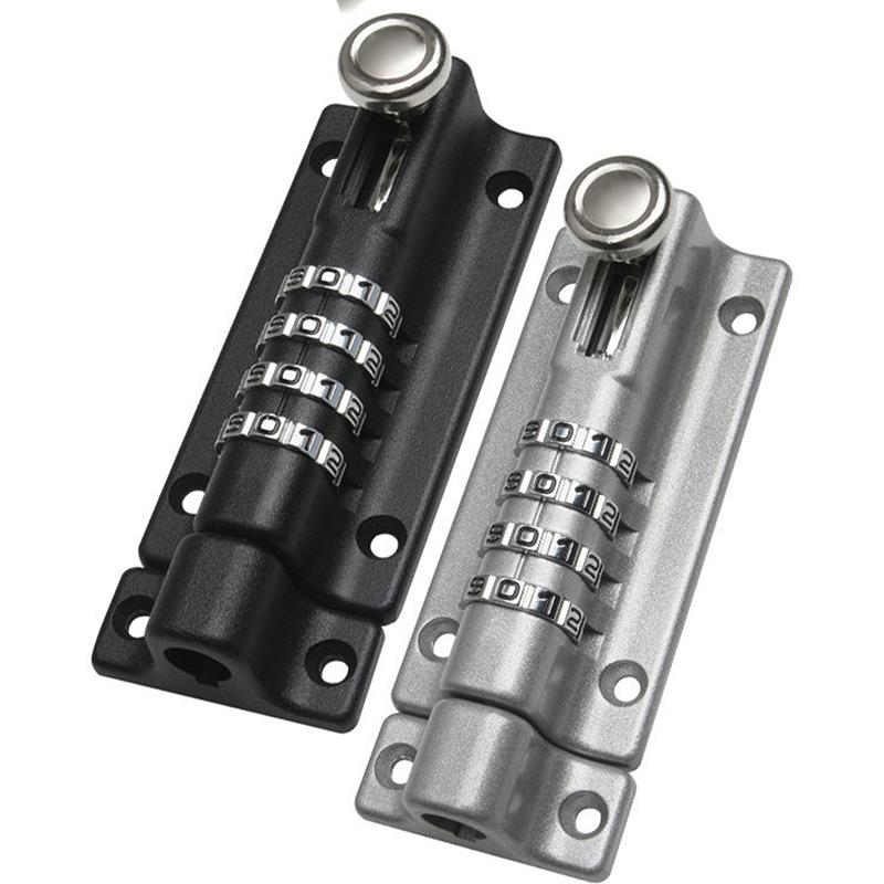 Замок с паролем, черный, серебристый болт, металлическая дверная защелка, противоугонная безопасность, комбинированный цифровой замок, уличная фурнитура для деревянных ворот дома