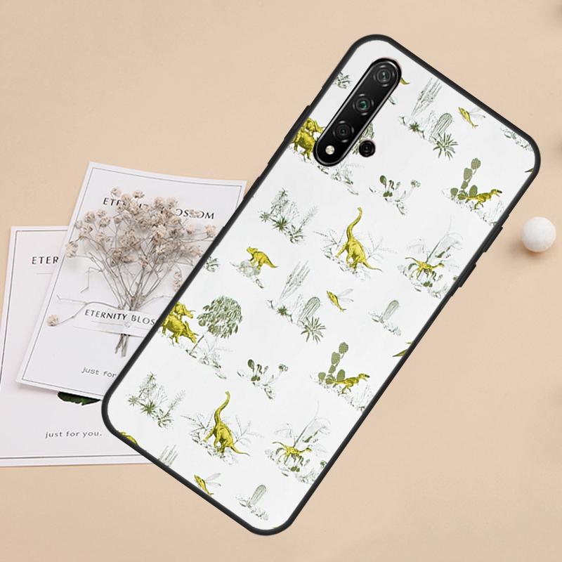 Dinosaur Pattern For Huawei Nova 8i 7i 11i 12i 12s 9 10 SE Y60 Y61 Y70 Y72 Y73 Y90 Y91 P20 P40 P30 Lite Case