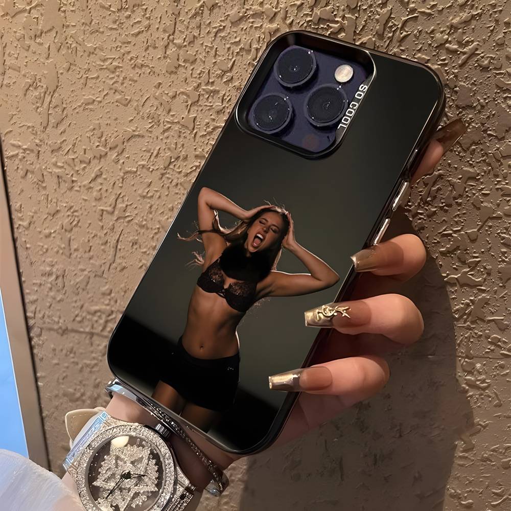 Tate Mcrae So Close To What For iPhone 17,16,15,14,13,12,11,Mini,Pro,E,SE4,XS,MAX Black Candy Matte Cover