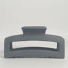 Domestically Produced, Sturdy Square Hair Clip (large), Matte Gray