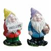 2PCS Multicolor Miniature Dwarfs Statue Fairy Garden Cartoon Gnomes Statuette  Universal