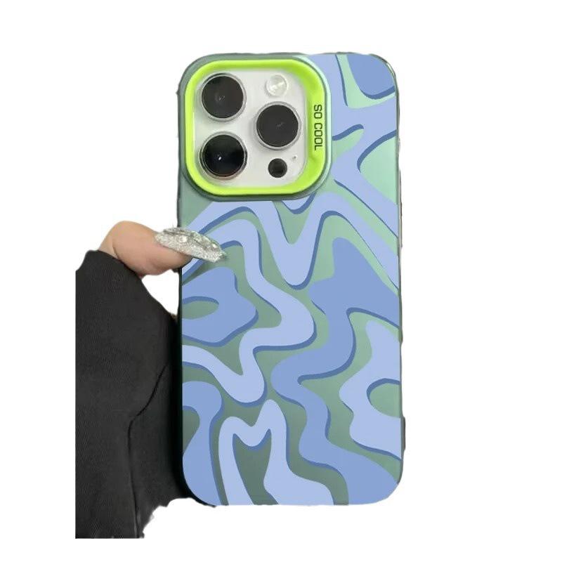 Креативный серебристый чехол в полоску для iPhone 14/13/11 Pro Max - Матовый защитный дизайн