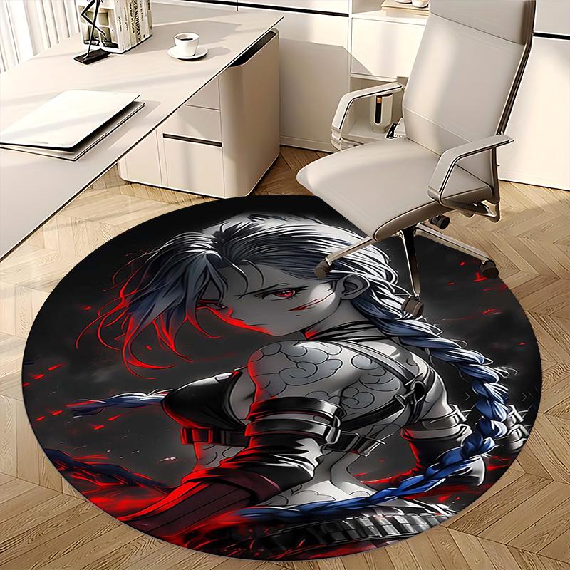 Jinx (League of Legends) Chair mat Round Rug Office carpet, Non slip, Suitable for Living Rooms, Bedrooms Decor 1205545a