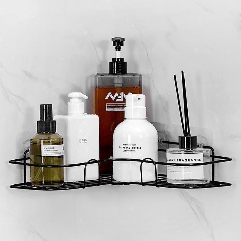 Wall-Mounted Punch-Free Bathroom Triangle Storage Rack