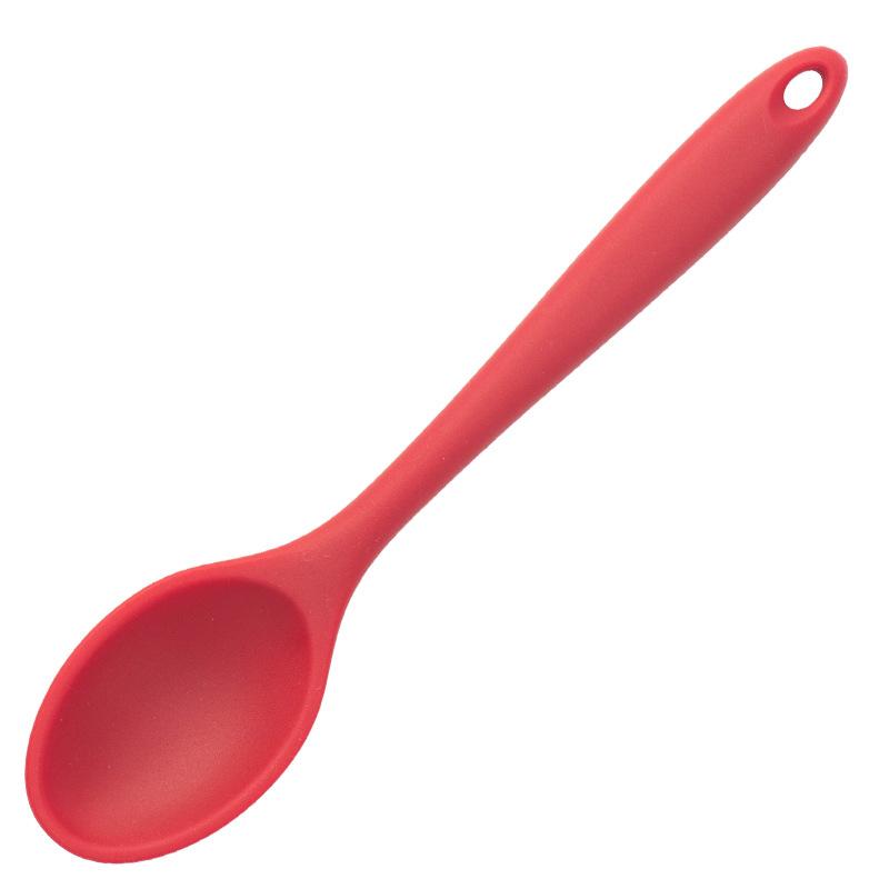 One-piece Silicone spoonHigh-temperature Resistant Cooking Denser Kitchen Utensils Small Soup Spoons Salad Spoons