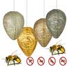 Wasp Nest Decoy Hanging Bee Deterrent Paper Lantern 22*28CM Drive Bee Hive Swirl Cloth Environmentally Friendly Stainless Steel Home Garden