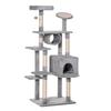 165cm Column Cat Tree with Scratching Post and Perches for Kittens and Adult Cats up to 4.5kg, Grey, 60x50x165cm
