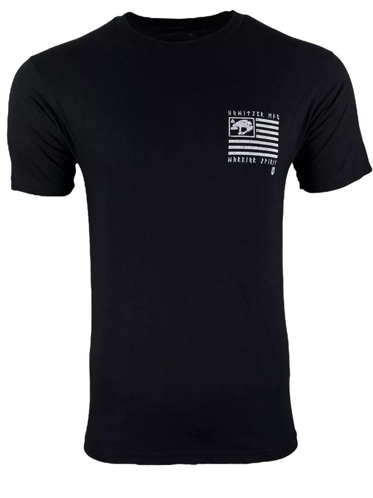 Мужская футболка в стиле гаубицы Viking Warrior Military Grunt MFG Черная Повседневная Хлопковая футболка с круглым вырезом