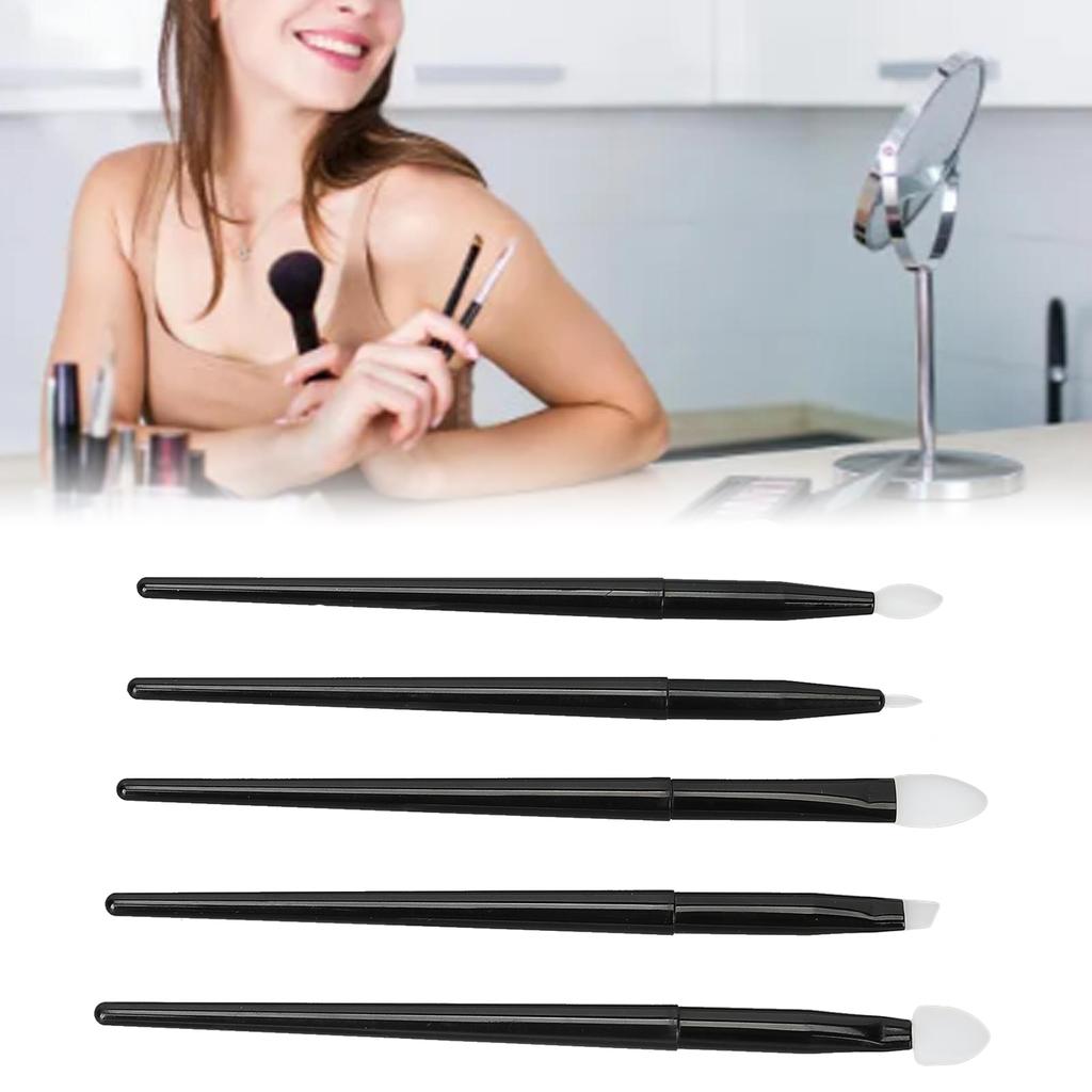 Pieces Silicone Brushes Eye Shadow Eyebrows Lip Brush Set Portable Handle Reusable Makeup