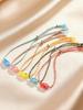 Trendy Multicolored Ceramic Fish Bracelet for Women Adjustable Handmade Woven Rope Wristband Bobo Jewelry Summer Beach Party