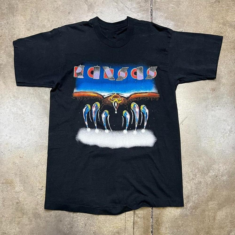 Hot Rare Kansas Band Music Cotton Black S to 5XL Shirt SG268 Unisex T-Shirt