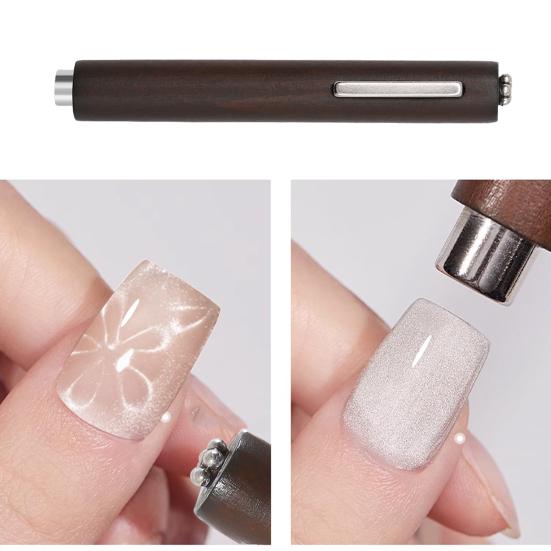 3-в-1 Магнитная ручка для дизайна ногтей «кошачий глаз» Магнитный лак для ногтей «кошачий глаз» Магнитная палочка для УФ/светодиодного геля для ногтей Быстрый и эффективный магнитный инструмент