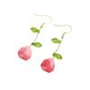 Новые серьги-листья тюльпанов Sweet Vitality Small Fresh Light Luxury Temperament Niche Premium Design Ear Hook