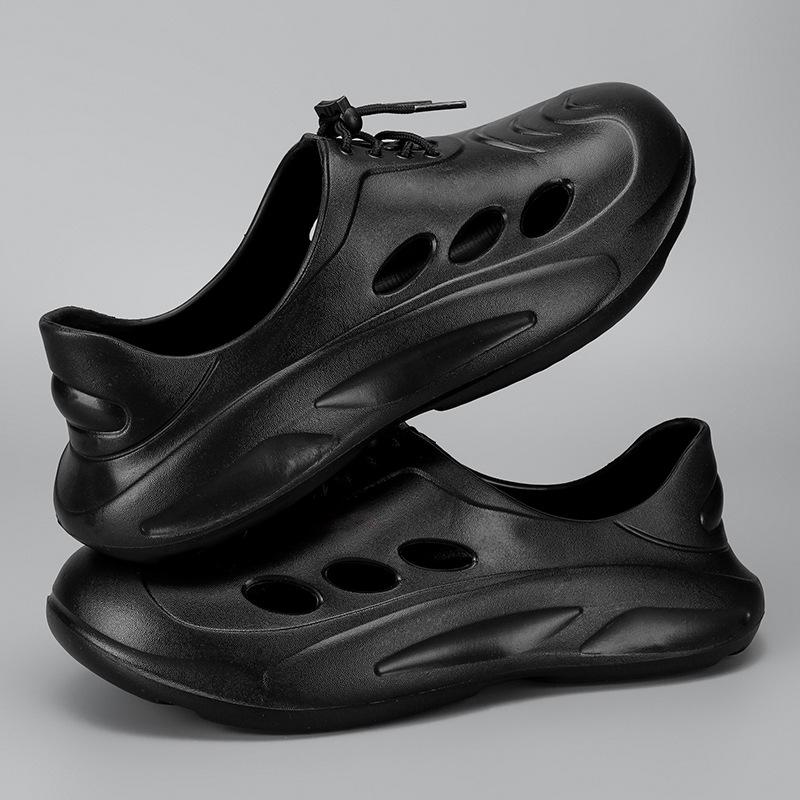 Туфли с дырками мужские 2025 год интернет-знаменитость eva ощущение наступания на говно уличные пляжные туфли крутые тапочки Пляжная обувь