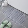 PVC Anti-slip Bath Mat Solid Color Home Kitchen Hotel Bathroom Shower Floor Mat with Suction Cup Soft Non-slip Bathtub Massage Pad Rug