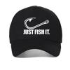 Новая мужская рыболовная кепка с принтом букв Just Fish It бейсболка Летняя прохладная Модная кепка Новая молодежная Универсальная Сетчатая дышащая шляпа