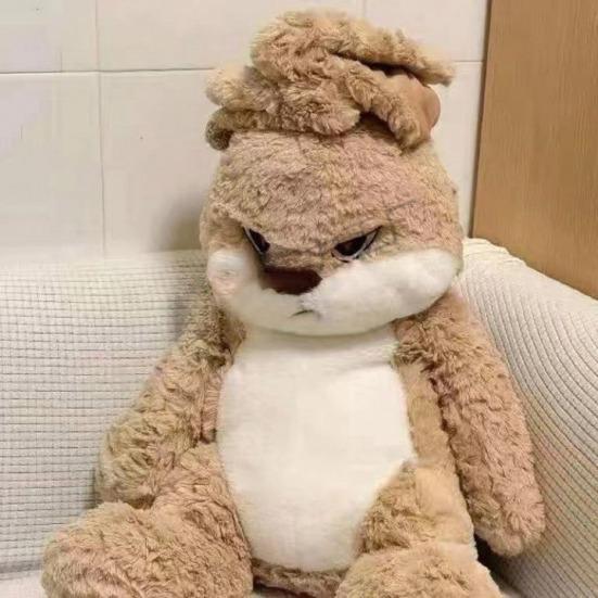 Large Angry Rabbit Plush Toy Soft Stuffed Animal Kawaii Fluff Bunny Dolls Room Decor Birthday Gifts