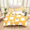 3pcs Halloween Cartoon Ghost Print Chipless Product Set, Soft and Comfortable, Multi Size Dormitory Bedroom, Machine Washable