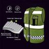 High Visibility Reflective Safety Vest Mesh Cloth Fabric with Pockets and Zipper Durable for Bicycles Outdoor Biking Men Women