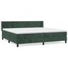 3130982 vidaXL Lit à sommier tapissier et matelas Vert foncé 200x200cm Velours