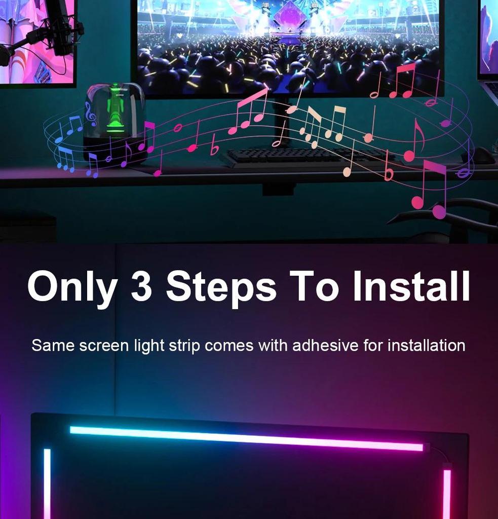 RGB Ambient Light Strip for E-Sports Room: Desktop Monitor Backlight with Screen Synchronization