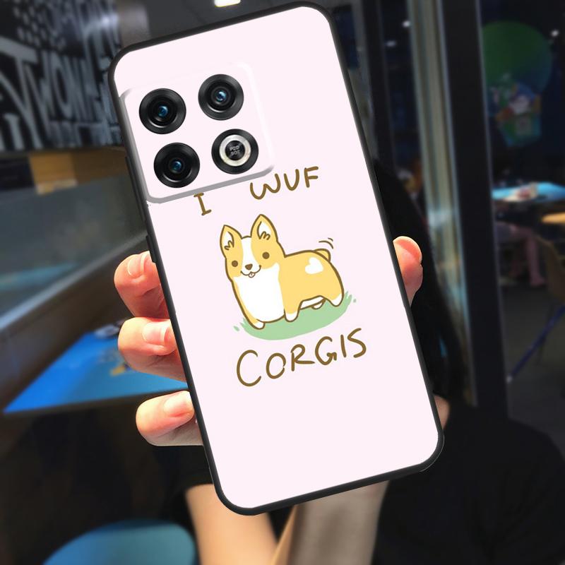 Чехол Corgi and Bubble Tea для OnePlus 10T 8T 9RT 12 13 13R 11 9 10 Pro OnePlus Nord 4 CE 2 3 Lite N20 N30