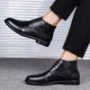Брендовые мужские деловые ботинки из натуральной кожи с подошвой, повседневная обувь, ботильоны ручной работы, свадебные роскошные ботинки для мужчин, теплая зимняя обувь