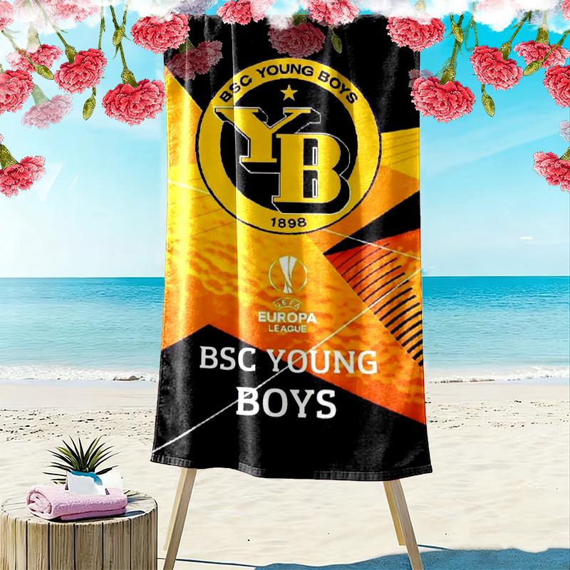 Пляжное полотенце с принтом BSC Young Boys, большое, мягкое, быстросохнущее, для пляжа, кемпинга, плавания