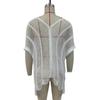 Plus Size Women's Summer Solid Color Sexy Knitted Beach V Neck Hollow Bikini Smock