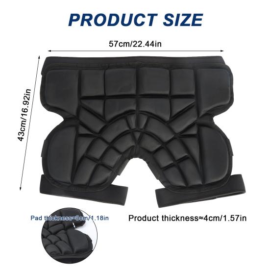Protective Padded Shorts Thickened EVA Adjustable Breathable Hip Butt Tailbone Protection Pad for Skiing Skating Skateboarding