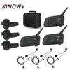3 Pcs Xinowy V4 Football Referee Intercom Headset 1200M Full Duplex Bluetooth MP3 Headphone Wireless Soccer Hockey Interphone
