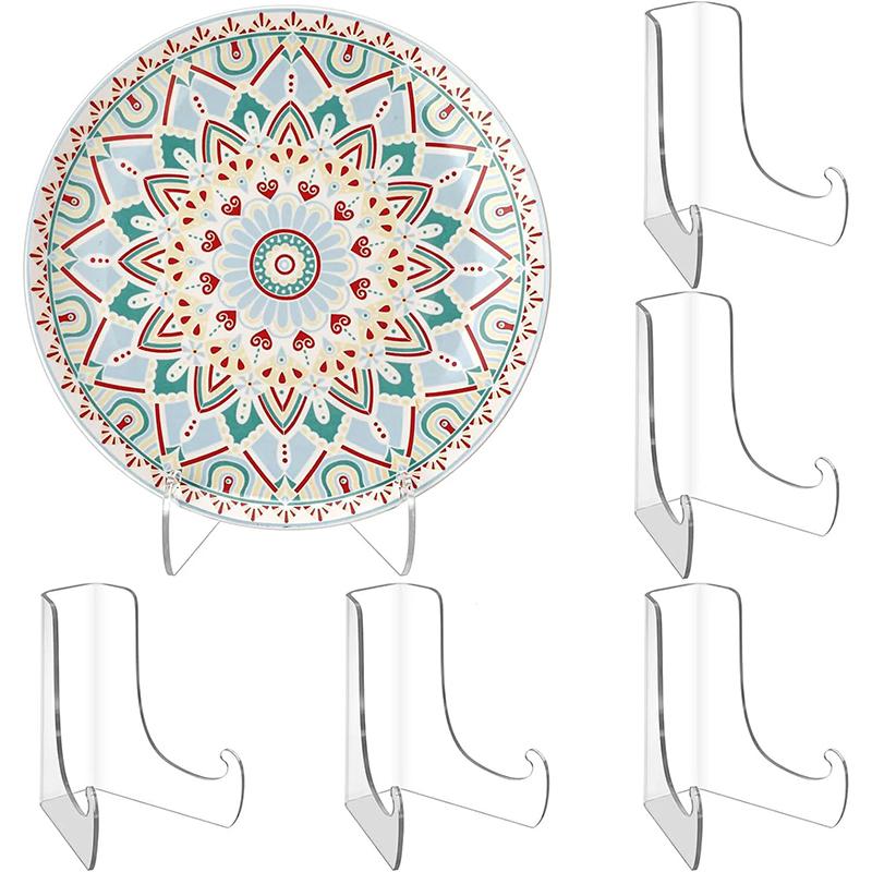 Подставка для тарелок из прозрачного акрила, столешница для чайной книги, журнала, коллекции картин, витрины для тарелок, мисок, подставки для мольберта