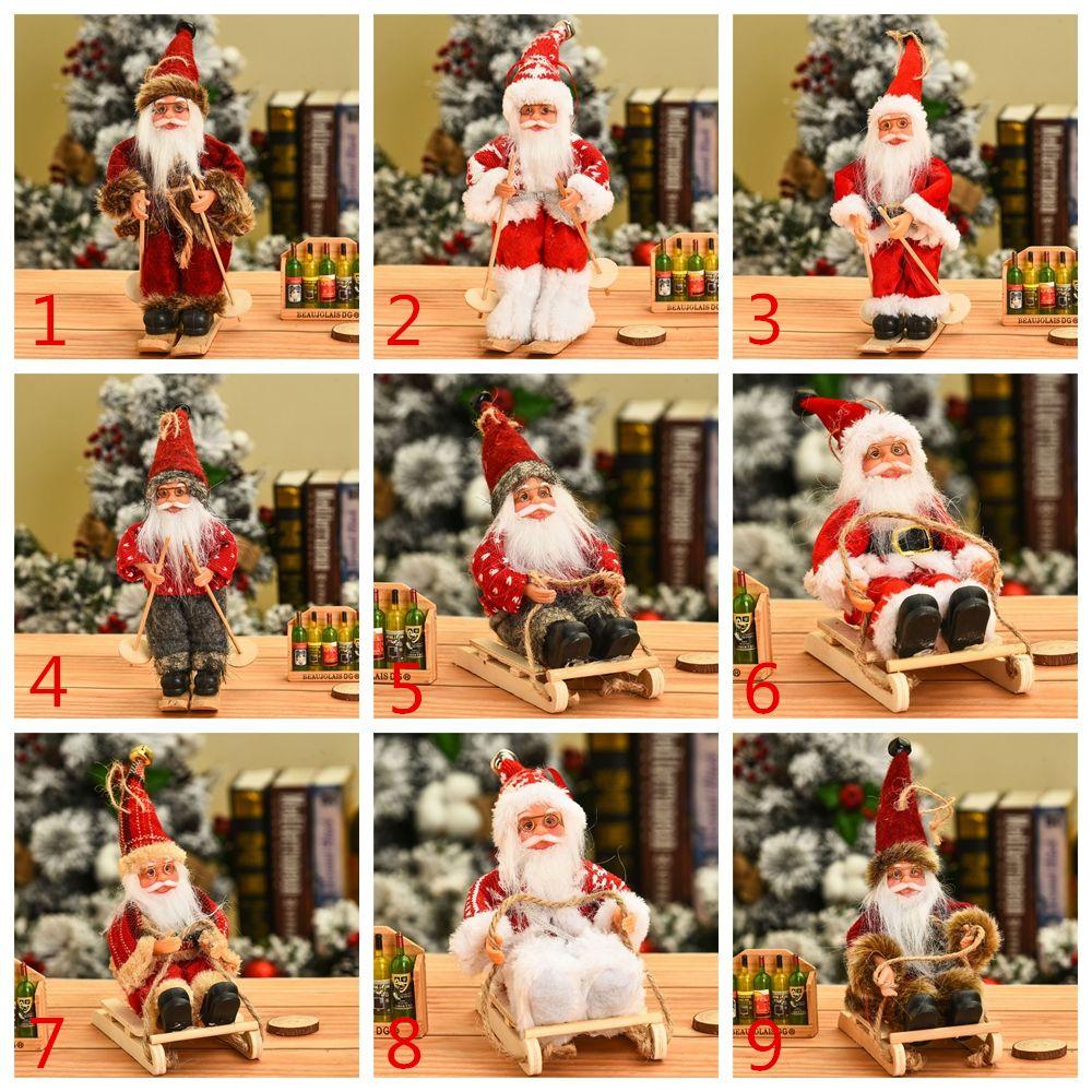 Sitting Festival Party Kids Toys Desktop Santa Claus Doll Christmas Tree Accessories Xmas Ornament