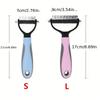 1pc Pet Fur Knot Cutter - Double Sided Dog Grooming Shedding Tool, Cat Hair Removal Comb Brush for Pet Grooming