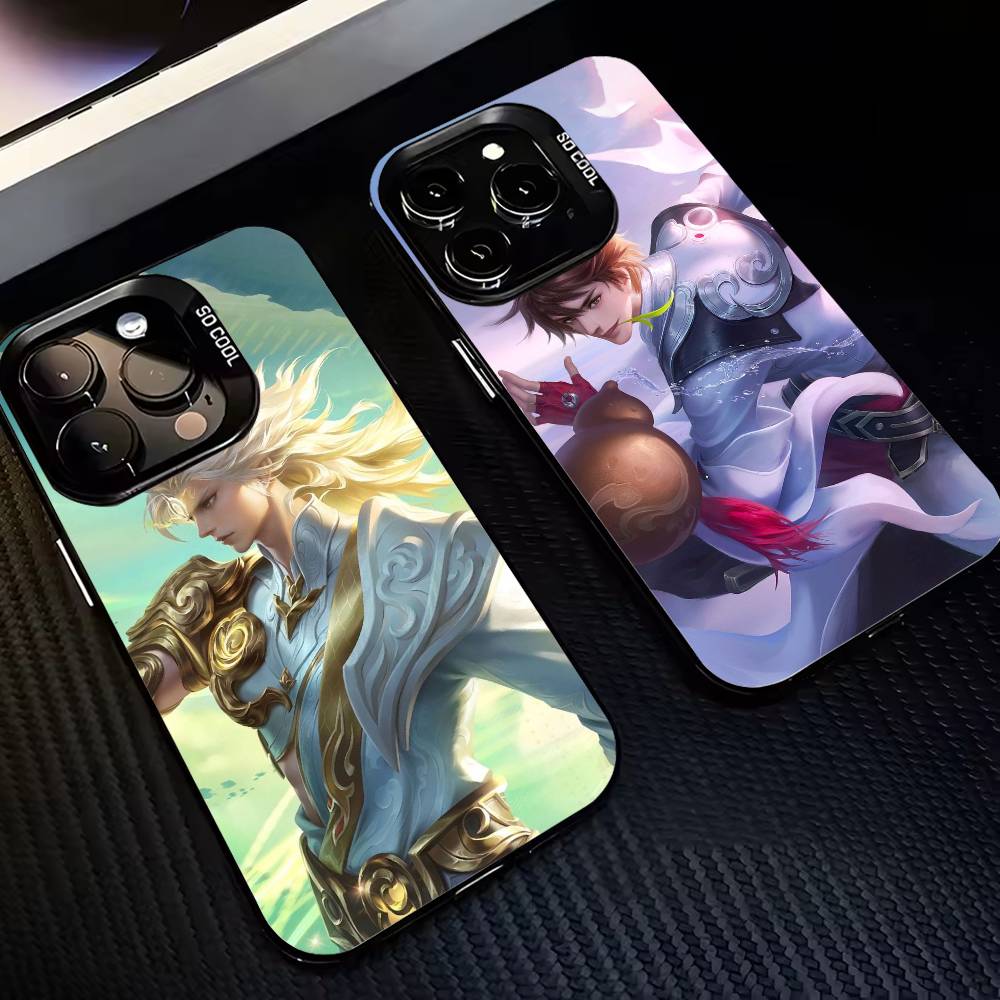 Чехол для телефона H-Honor of K-Kings Li Bai-es Для iPhone 17,16,15,14,13,12,11 Plus,Pro Max,XS, Цветной Серебристый Черный Чехол