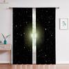 Dreamy Starry Sky 3d Printed Curtains Polyester Fiber Bedroom Living Room Kitchen Window Decoration Curtains 2 Pieces