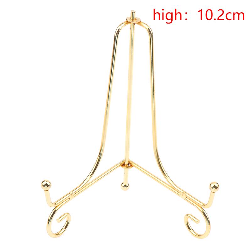Golden Iron Craft Holder Home Decor Accessories Plate Bracket Painting Rack Medal Display Stand