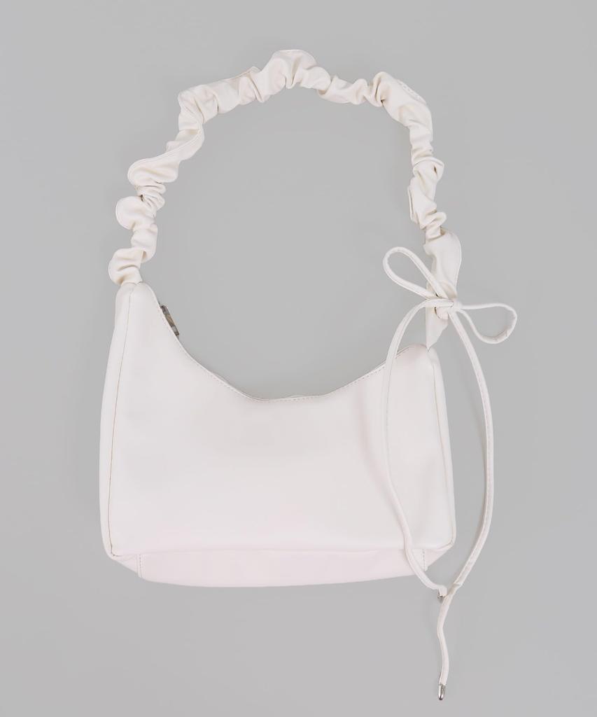 WEGO WC Сумка-трансформер с присборенным плечом, размер F, белая, цвета слоновой кости, женская, в стиле girly,