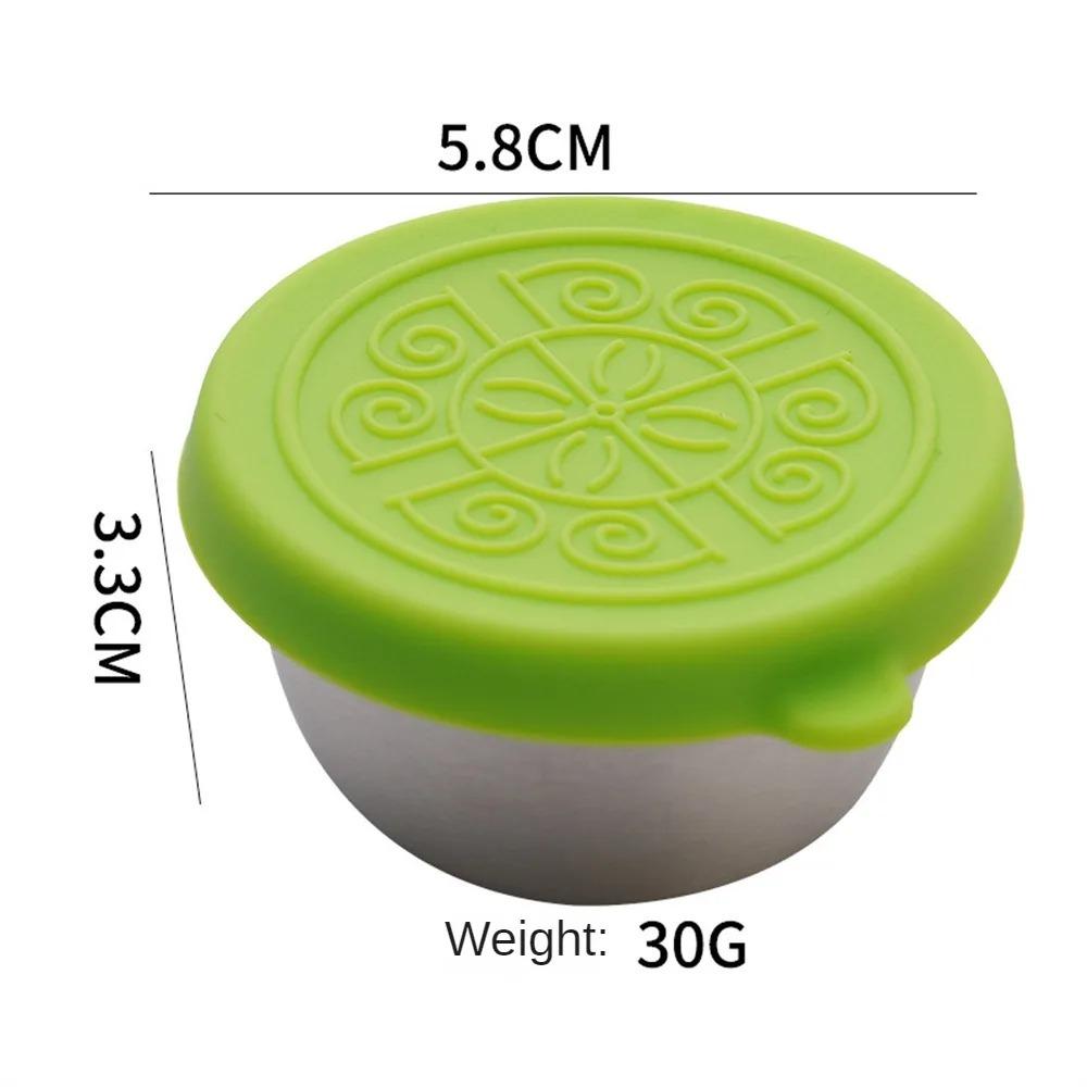 Банки из нержавеющей стали для специй, приправы, контейнеры для соуса с крышками, контейнер для заправки салата на обед, маленькая миска для приправ