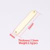 10pcs/lot Mirror Polished Stainless Steel Two Hole Rectangle Bar Connector Blank Stamping Charms For Bracelet Necklace