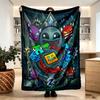 Geometry Dash Print Blanket - Soft & Comfortable, for Bedroom, Travel, Sofa, Home Decoration - Birthday Christmas Gift for Friend
