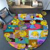 Maggie Simpson pattern round rug,Carpet Rug for Living Room Bedroom Playroom ,Non-slip Floor Mat,Holiday Gifts and Birthday Gifts.