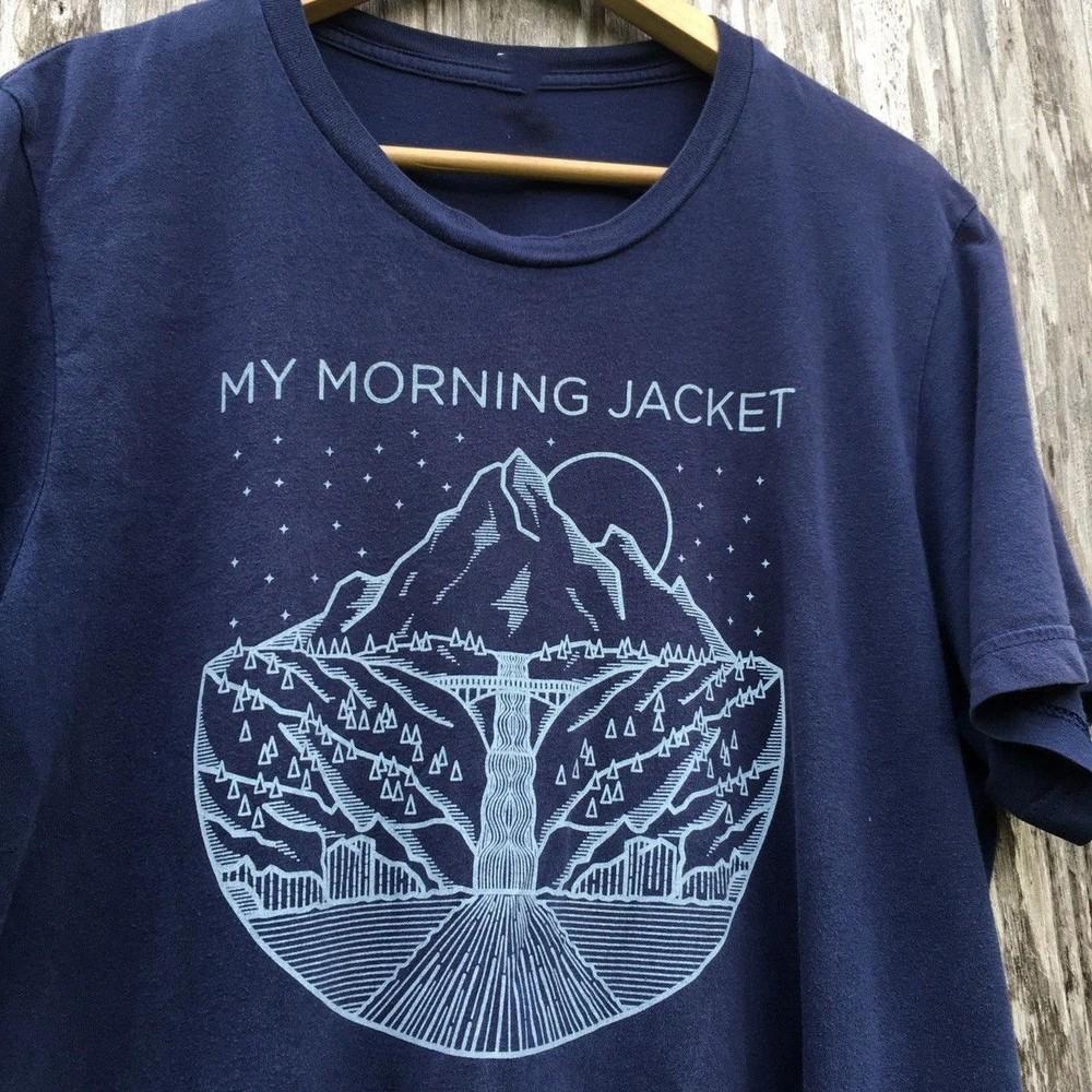 Reprint My Morning Jacket band Basic Style Navy Unisex tee BL1733 Unisex T-Shirt